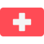 A red rectangle with a bold white cross in the center, representing the flag of Switzerland, often seen in innovative IIoT platform visuals like those created by VISUALYS.