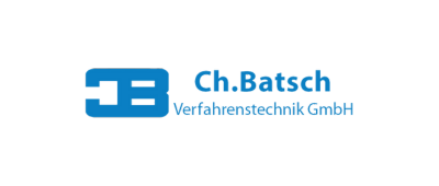 Logo of Ch. Batsch Verfahrenstechnik GmbH featuring a stylized blue CB symbol on the left, with the company name in blue text to the right—reflecting their focus on an easy start in IIoT and smart solutions like ewon flexy.