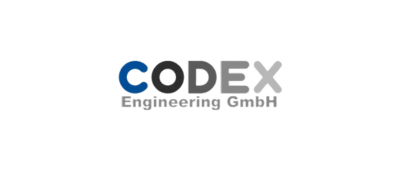 Logo for CODEX Engineering GmbH with the word CODEX in bold letters; CO in blue, DEX in grey, and Engineering GmbH in smaller grey text below—ideal for showcasing IIoT platform expertise.